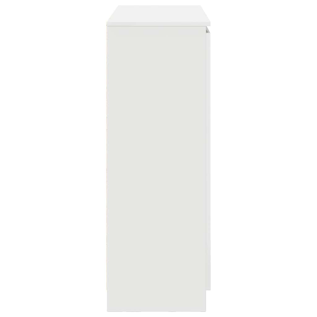 Sideboard with Drawers White 100.5x35x98.5 cm Engineered Wood