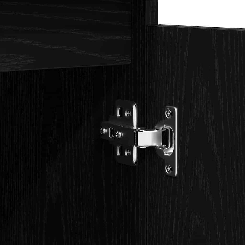 Sideboard with Drawers Black Oak 100.5x35x98.5 cm Engineered Wood