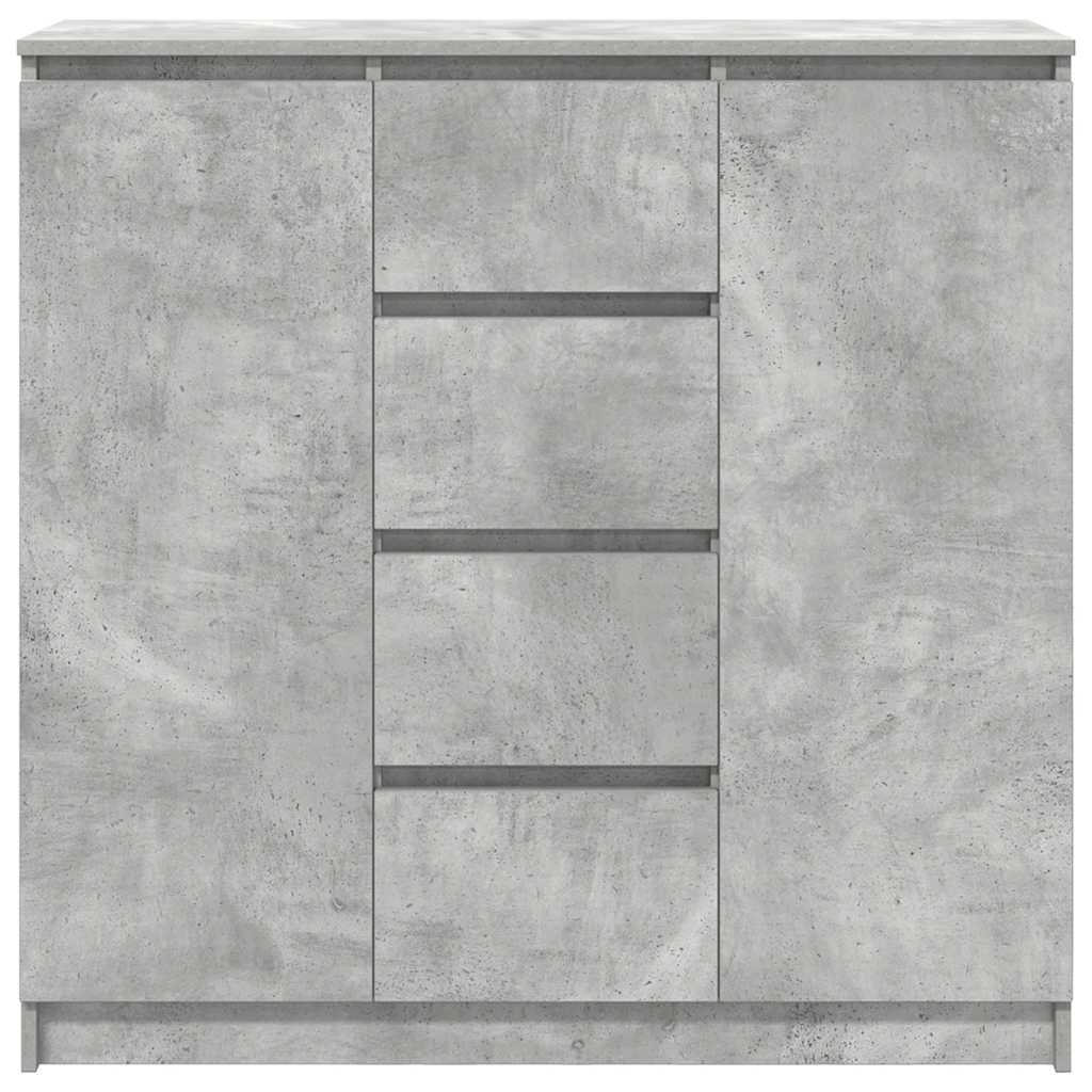 Sideboard with Drawers Concrete Grey 100.5x35x98.5 cm Engineered Wood