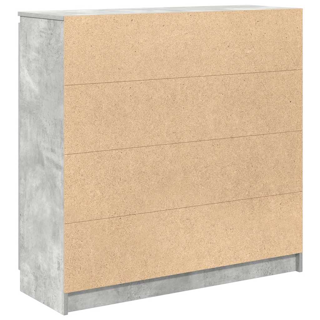 Sideboard with Drawers Concrete Grey 100.5x35x98.5 cm Engineered Wood