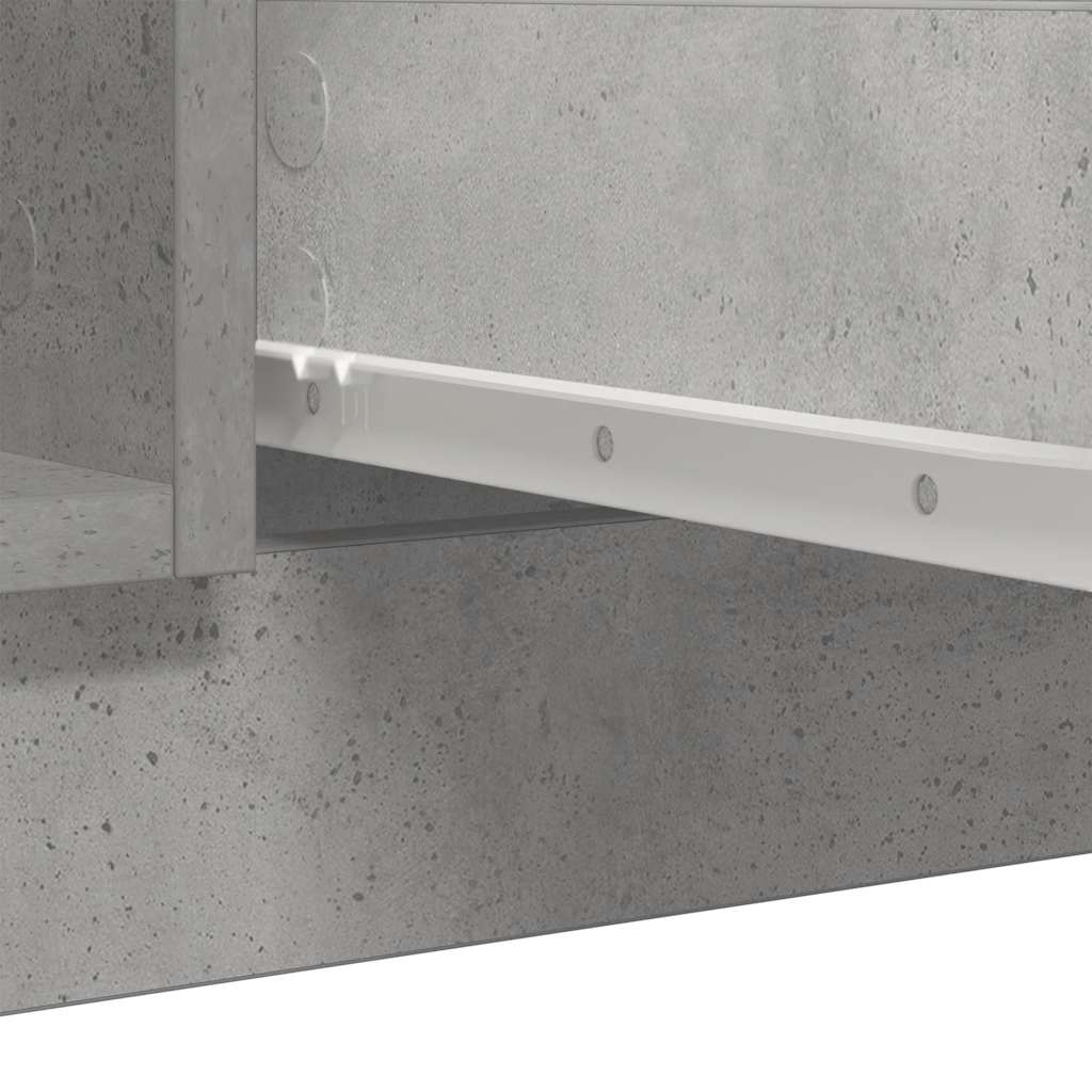 Sideboard with Drawers Concrete Grey 100.5x35x98.5 cm Engineered Wood