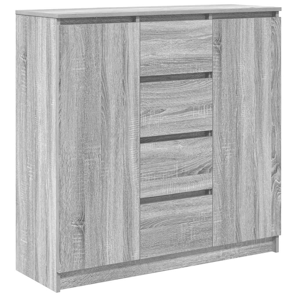 Sideboard with Drawers Grey Sonoma 100.5x35x98.5 cm Engineered Wood