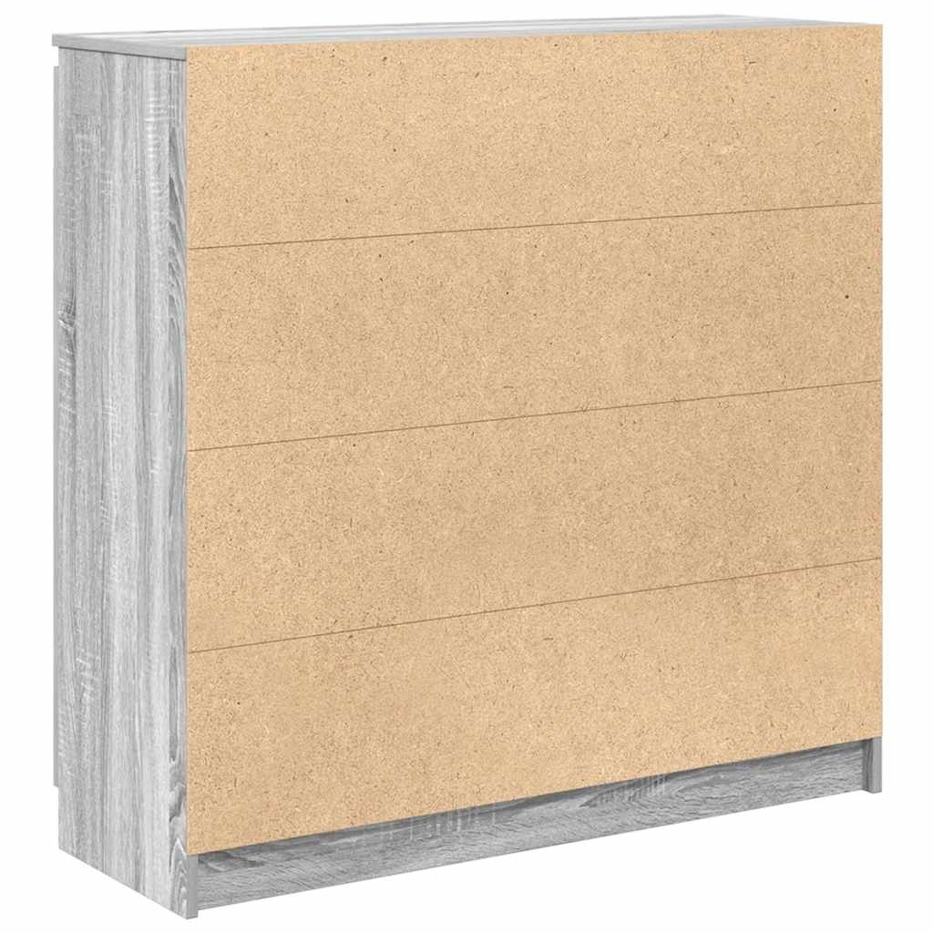 Sideboard with Drawers Grey Sonoma 100.5x35x98.5 cm Engineered Wood