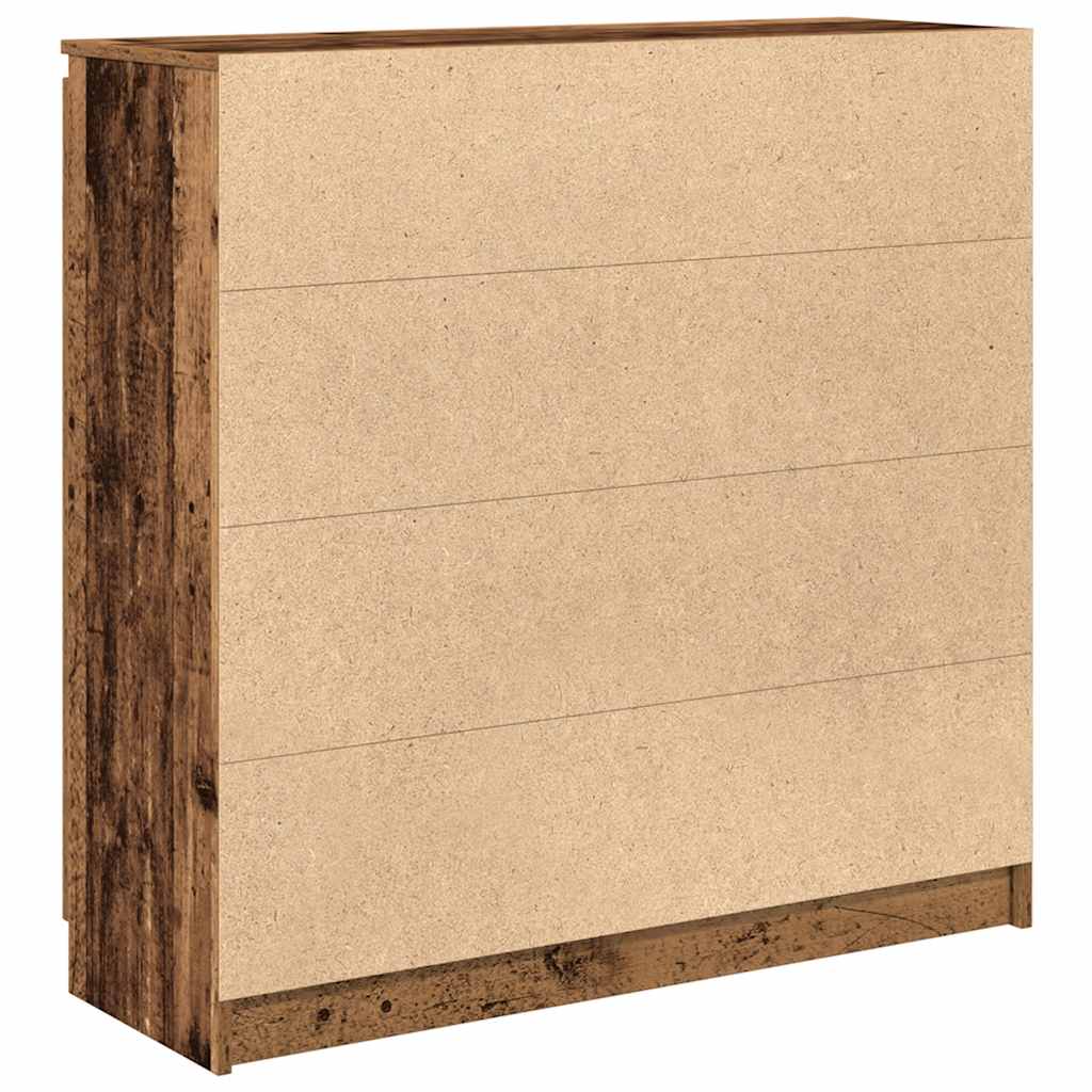 Sideboard with Drawers Old Wood 100.5x35x98.5 cm Engineered Wood