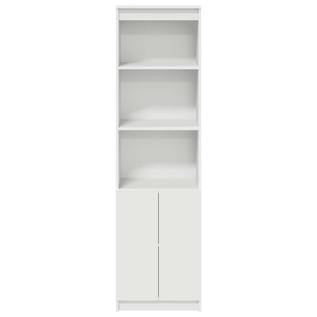 Highboard White 50x35x180 cm Engineered Wood