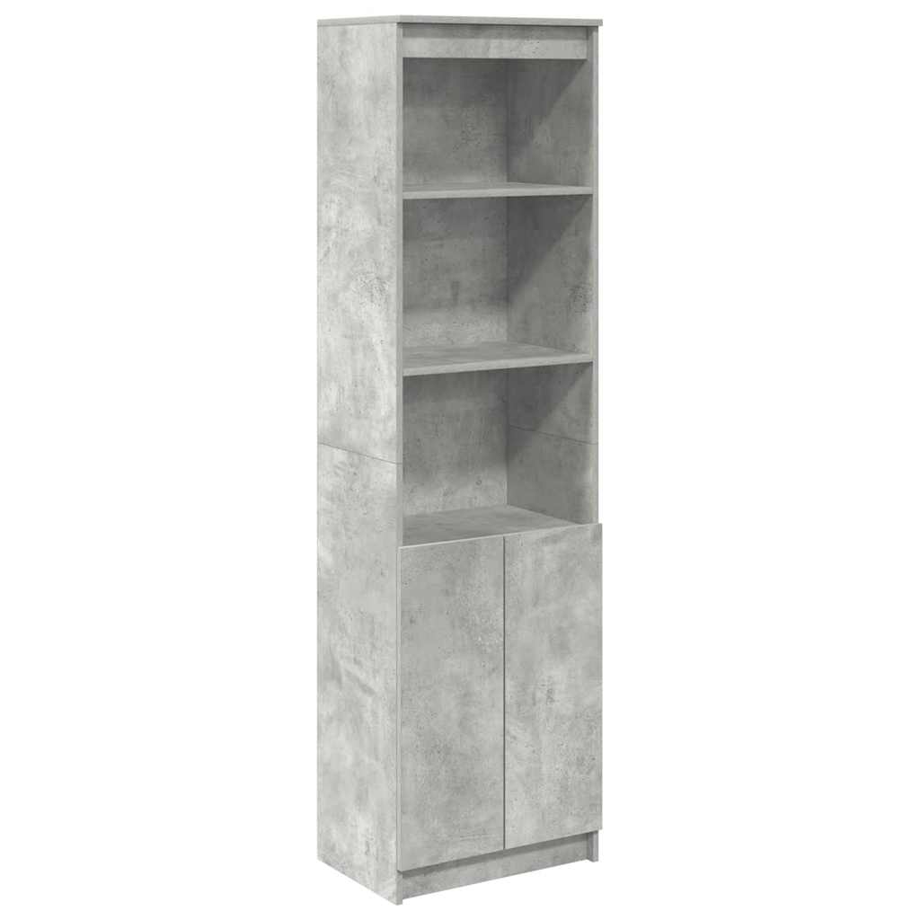 Highboard Concrete Grey 50x35x180 cm Engineered Wood