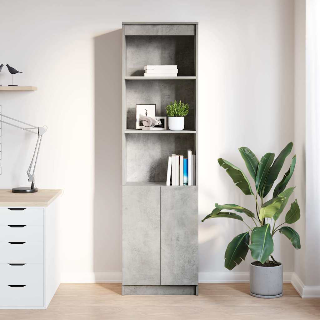 Highboard Concrete Grey 50x35x180 cm Engineered Wood