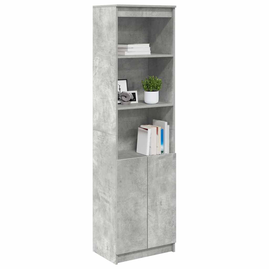 Highboard Concrete Grey 50x35x180 cm Engineered Wood