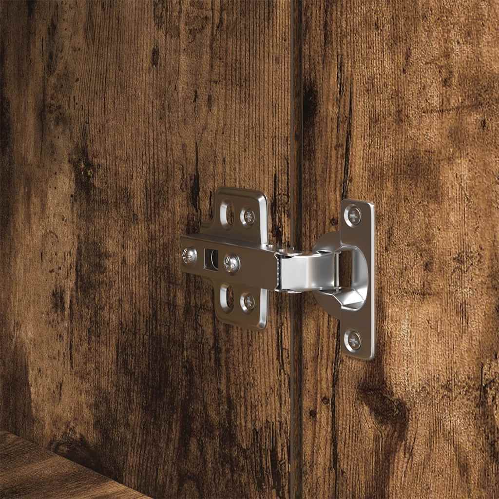 Highboard Smoked Oak 50x35x180 cm Engineered Wood