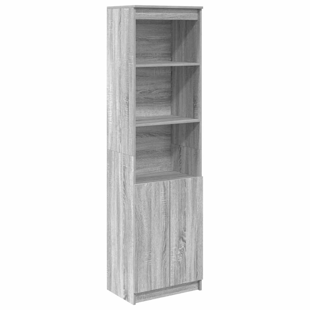 Highboard Grey Sonoma 50x35x180 cm Engineered Wood