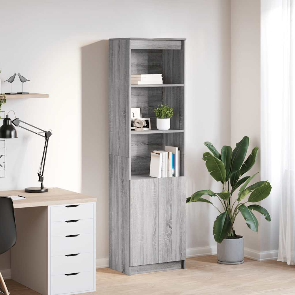 Highboard Grey Sonoma 50x35x180 cm Engineered Wood