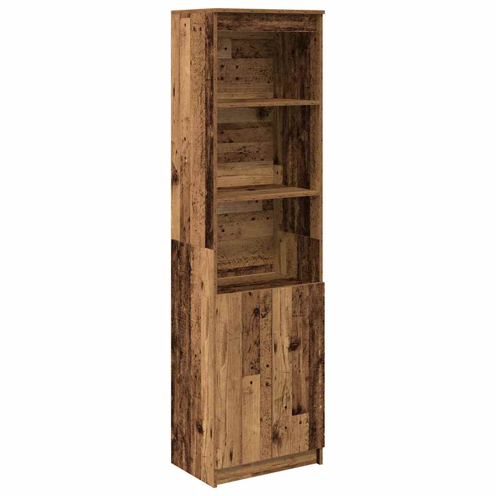 Highboard Old Wood 50x35x180 cm Engineered Wood