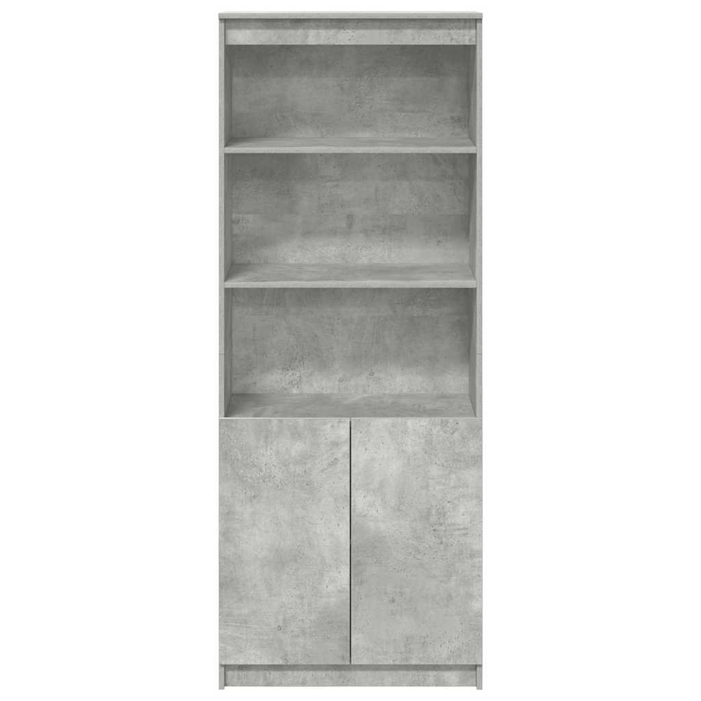 Highboard Concrete Grey 70x35x180 cm Engineered Wood