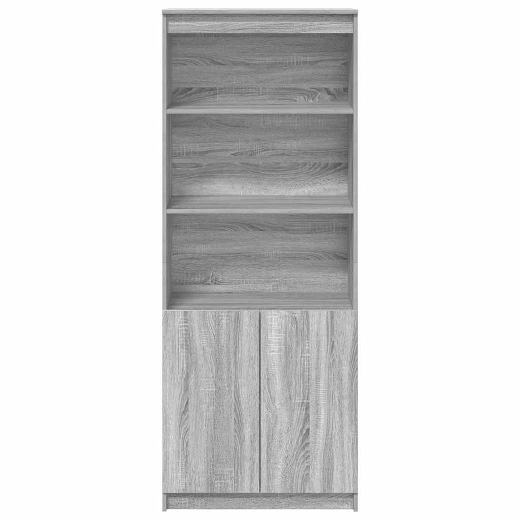 Highboard Grey Sonoma 70x35x180 cm Engineered Wood
