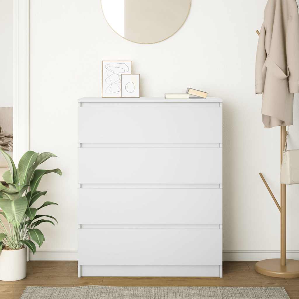 Sideboard White 80x35x99 cm Engineered Wood