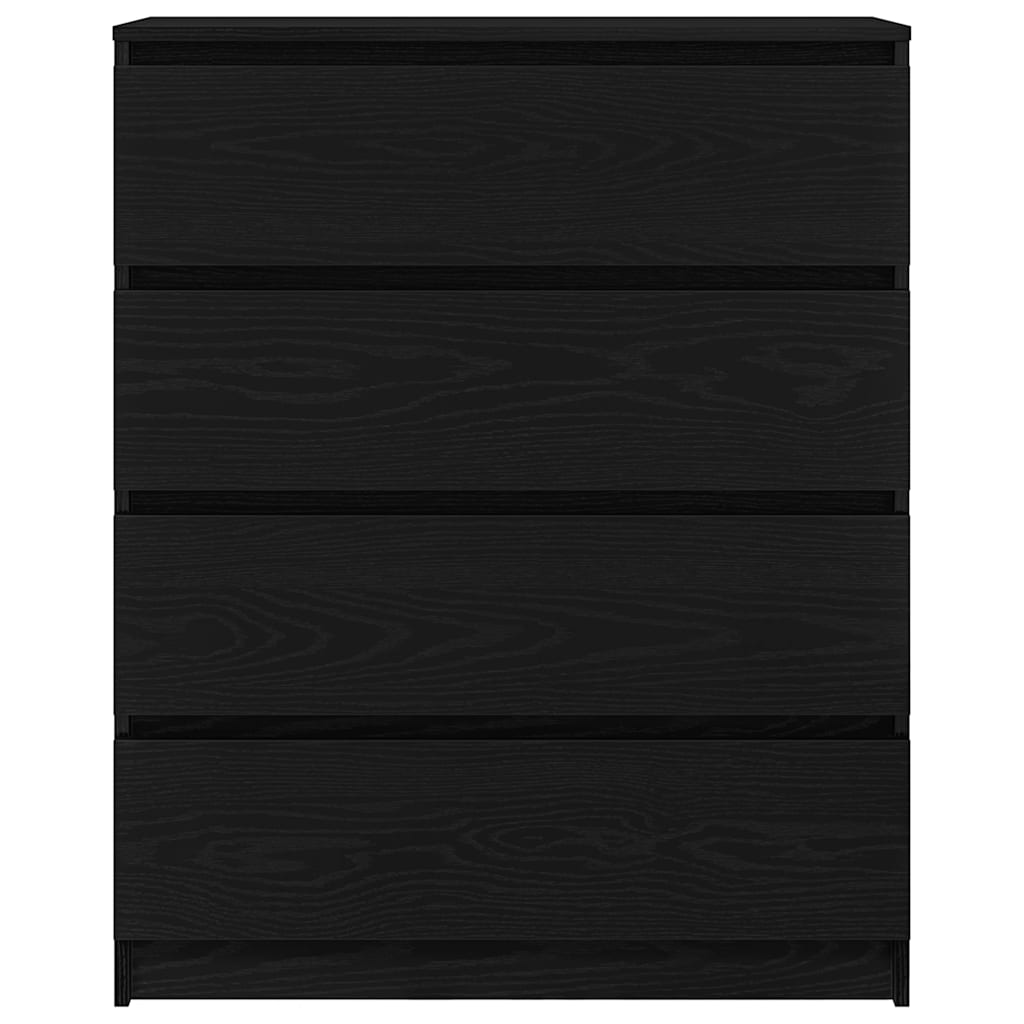 Sideboard Black Oak 80x35x99 cm Engineered Wood