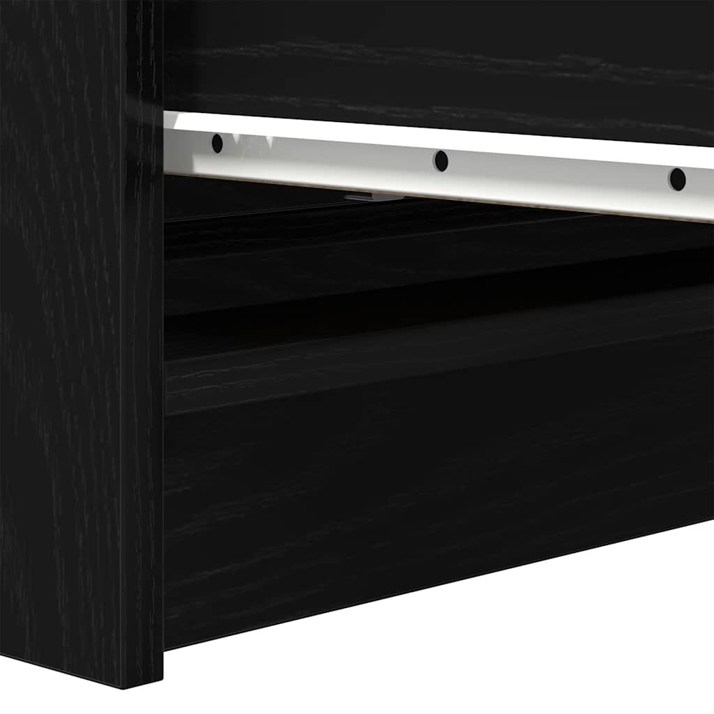 Sideboard Black Oak 80x35x99 cm Engineered Wood