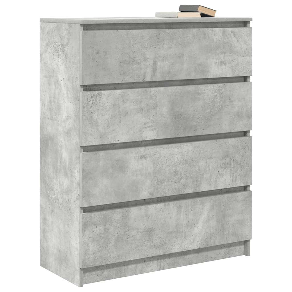 Sideboard Concrete Grey 80x35x99 cm Engineered Wood