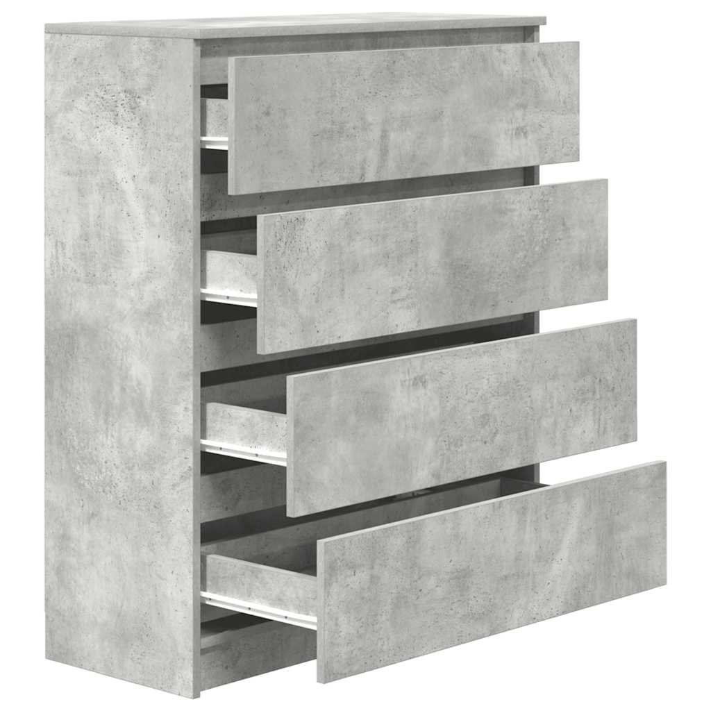 Sideboard Concrete Grey 80x35x99 cm Engineered Wood