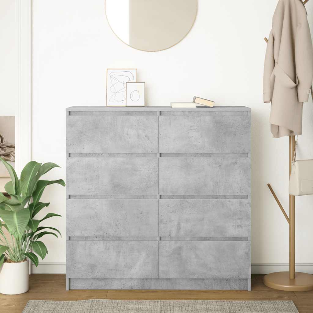 Sideboard Concrete Grey 100x35x99 cm Engineered Wood