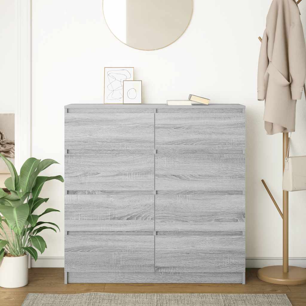 Sideboard Grey Sonoma 100x35x99 cm Engineered Wood