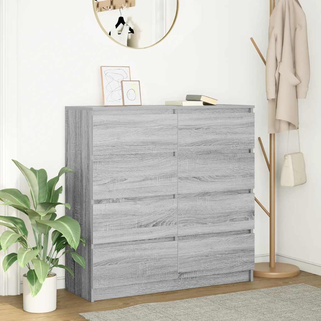 Sideboard Grey Sonoma 100x35x99 cm Engineered Wood