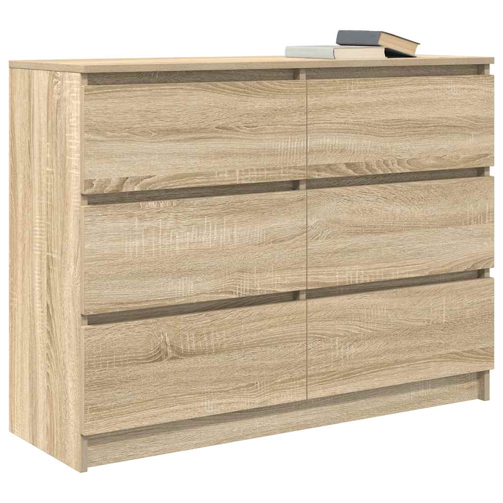 Sideboard Sonoma Oak 100x35x76 cm Engineered Wood