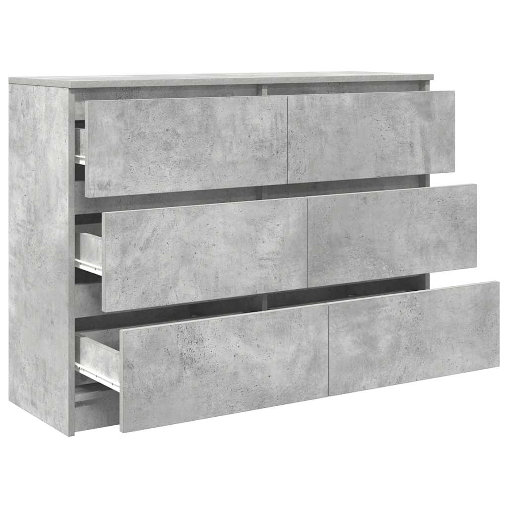 Sideboard Concrete Grey 100x35x76 cm Engineered Wood