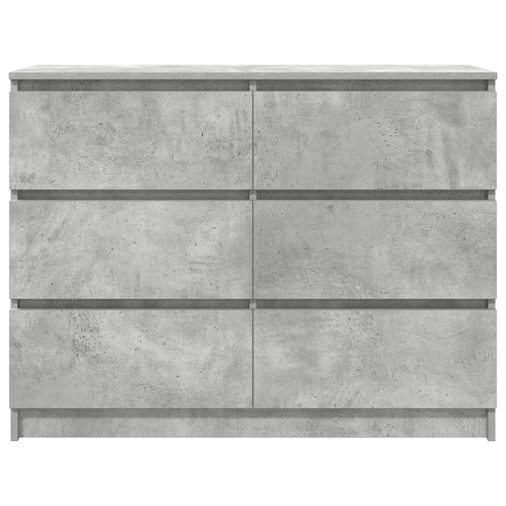 Sideboard Concrete Grey 100x35x76 cm Engineered Wood