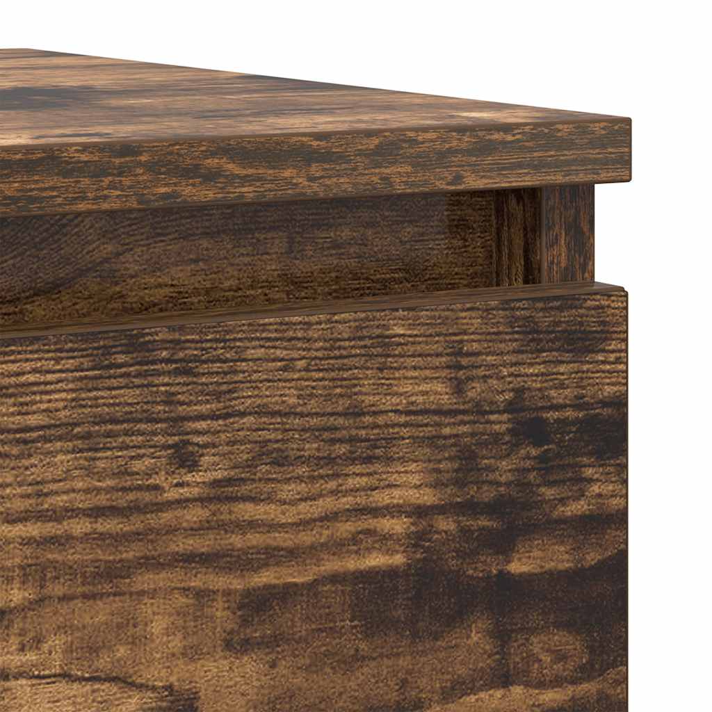 Sideboard Smoked Oak 100x35x76 cm Engineered Wood