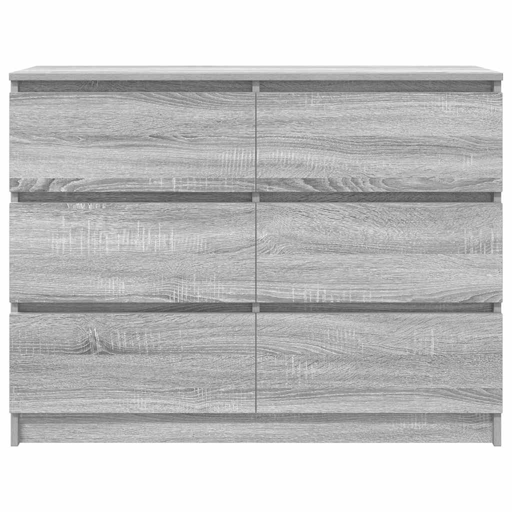 Sideboard Grey Sonoma 100x35x76 cm Engineered Wood