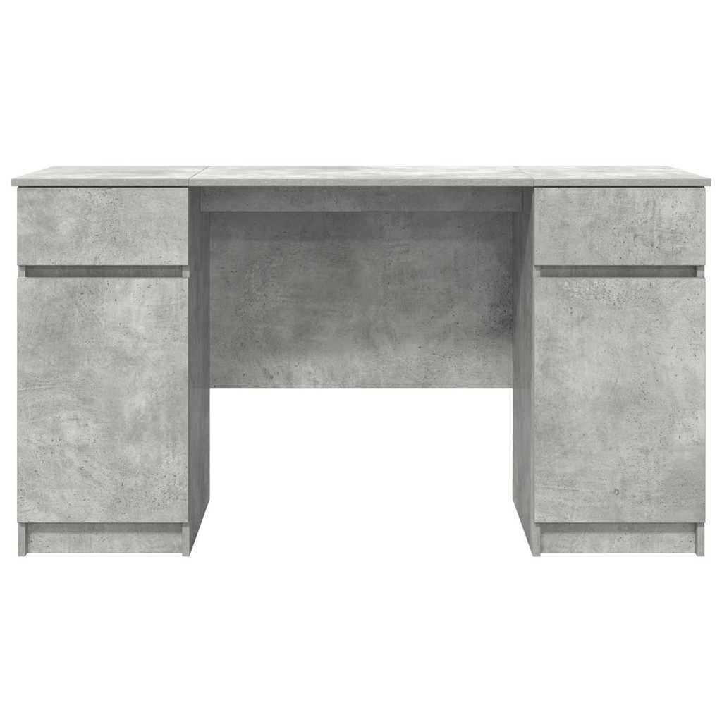 Desk with Drawer Concrete grey 140 x 49 x 76 cm Engineered wood