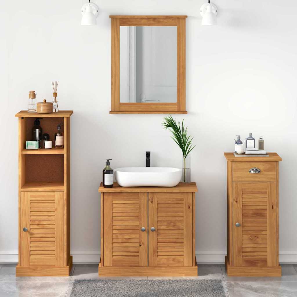 Bathroom Furniture Set VIGO 4 pcs Honey brown 37 x 34 x 110 cm
