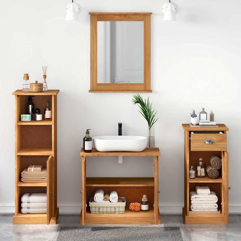Bathroom Furniture Set VIGO 4 pcs Honey brown 37 x 34 x 110 cm