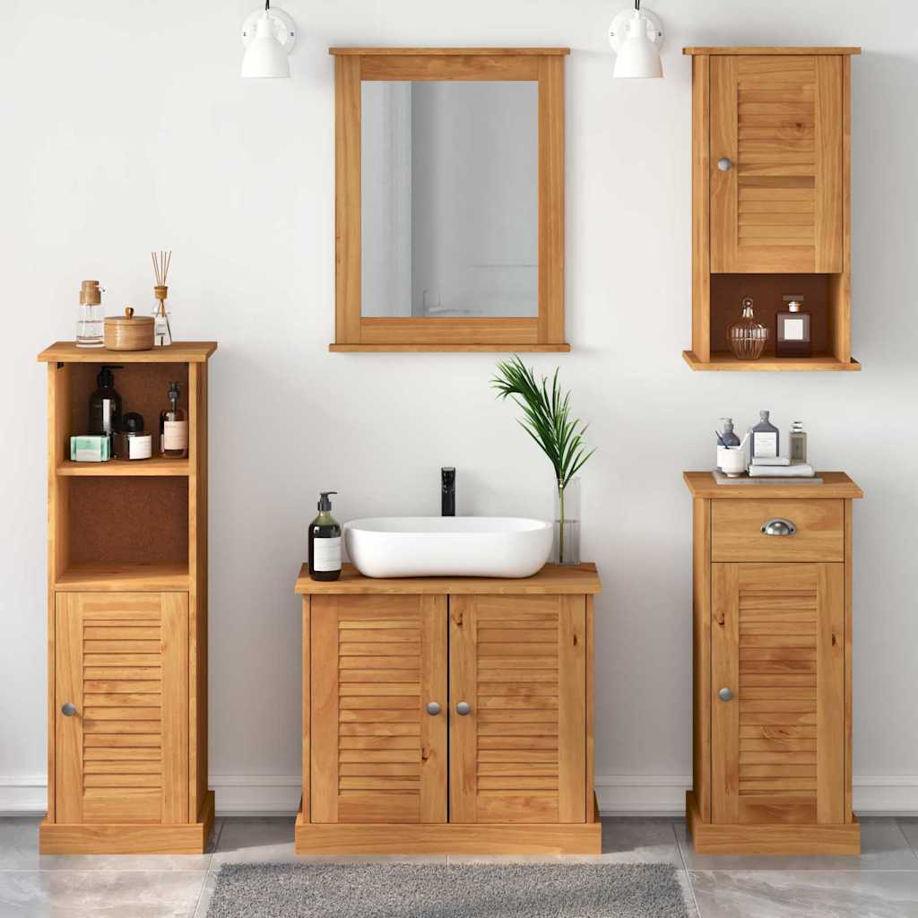 Bathroom Furniture Set VIGO 5 pcs Honey brown 37 x 34 x 110 cm