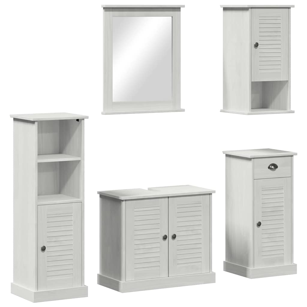 Bathroom Furniture Set with Drawer VIGO 5 pcs Antique white