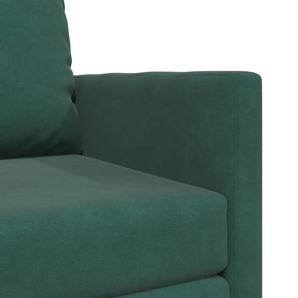 Floor Sofa Bed with Cushion Dark green 74 x 77 x 81 cm Velvet