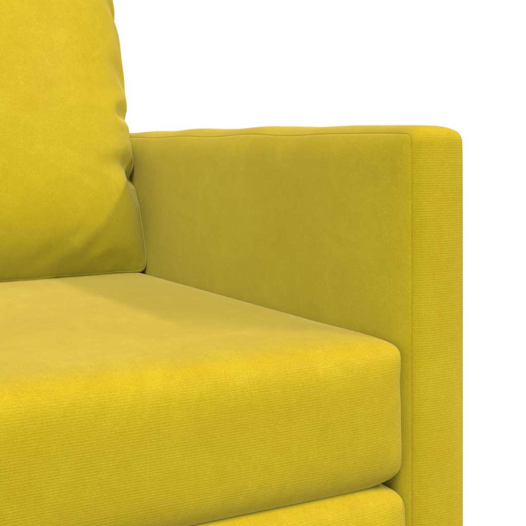 Floor Sofa Bed with Cushion Dark yellow 74 x 77 x 81 cm Velvet