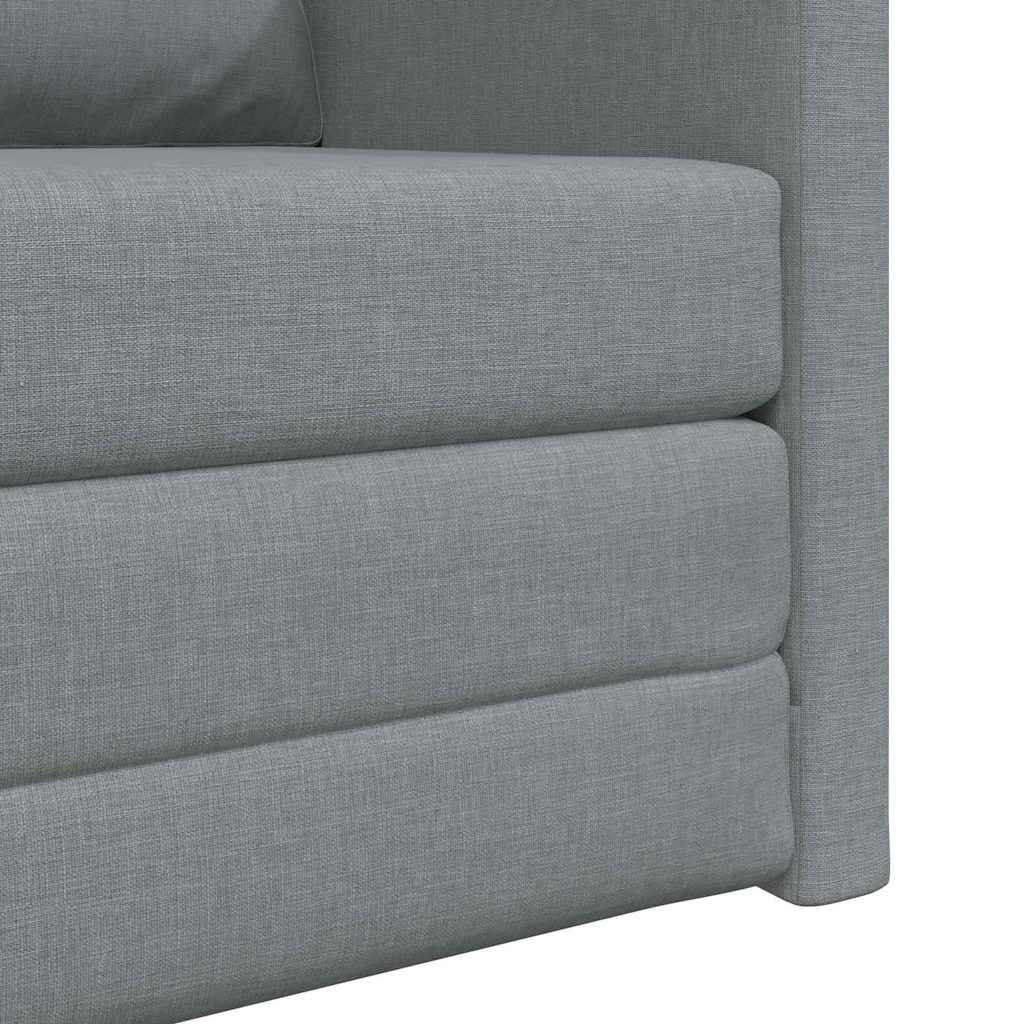 Floor Sofa Bed with Cushion Light grey 74 x 77 x 81 cm Fabric