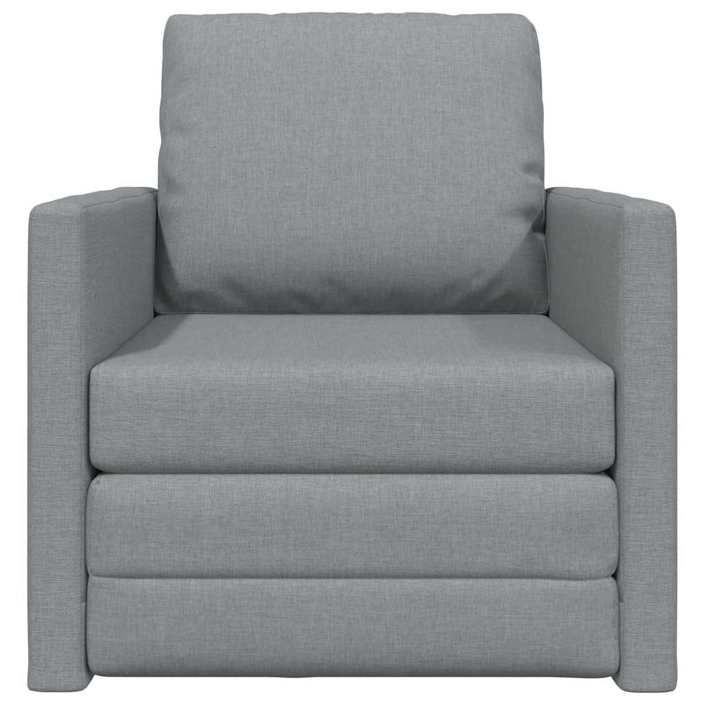 Floor Sofa Bed with Cushion Light grey 74 x 77 x 81 cm Fabric