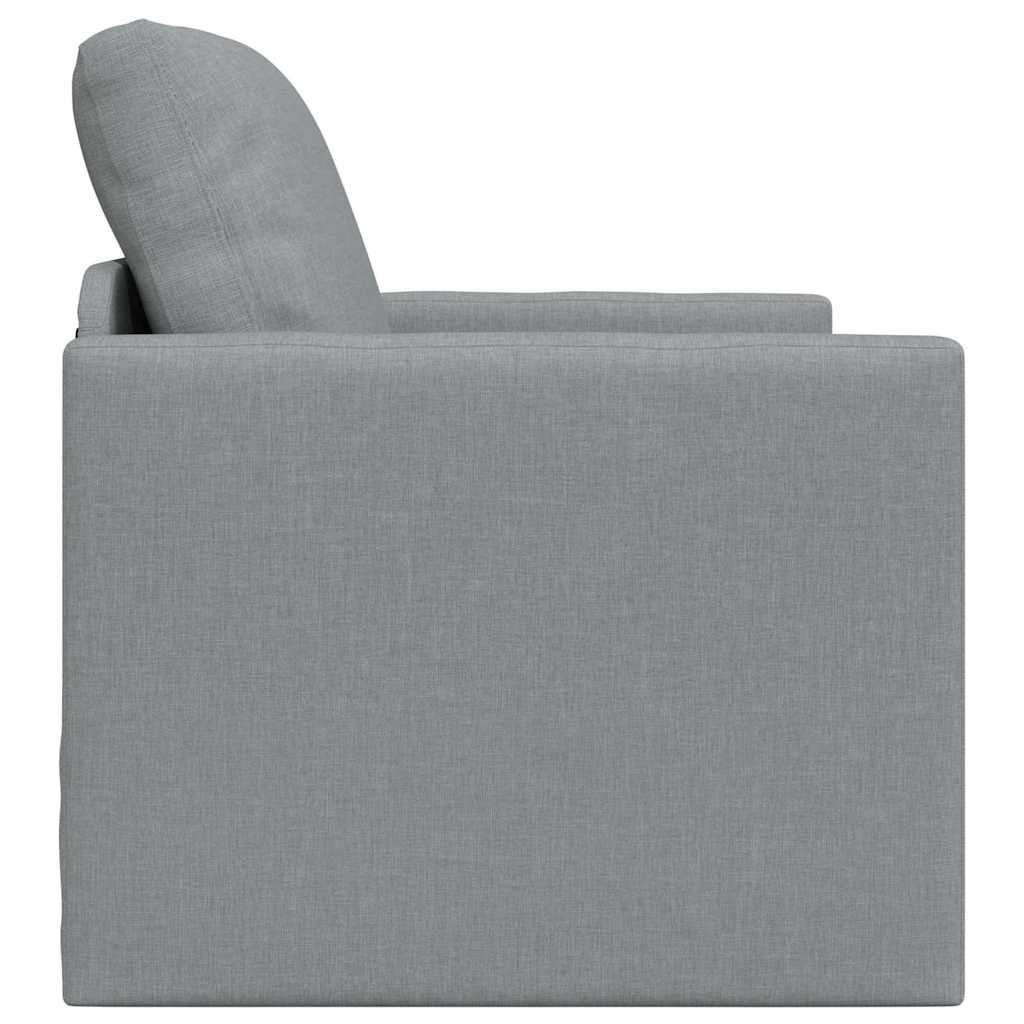 Floor Sofa Bed with Cushion Light grey 74 x 77 x 81 cm Fabric