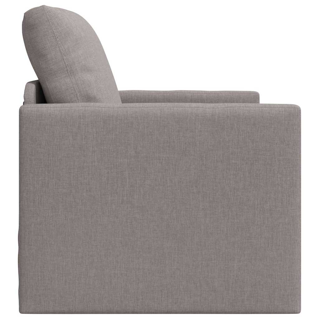 Floor Sofa Bed with Cushion Taupe 74 x 77 x 81 cm Fabric