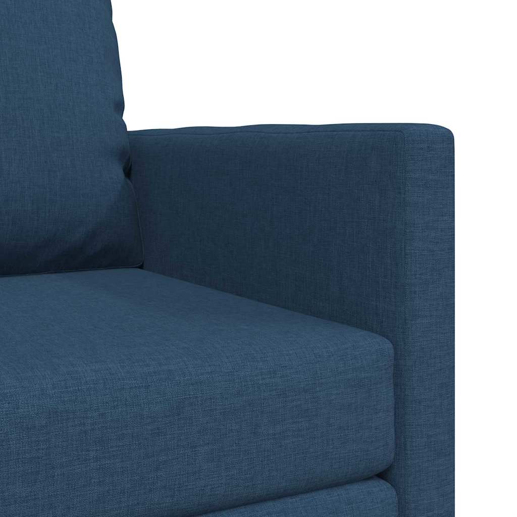 Floor Sofa Bed with Cushion Blue 74 x 77 x 81 cm Fabric