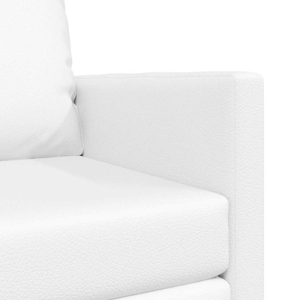 Floor Sofa Bed with Cushion White 74 x 77 x 81 cm Faux leather
