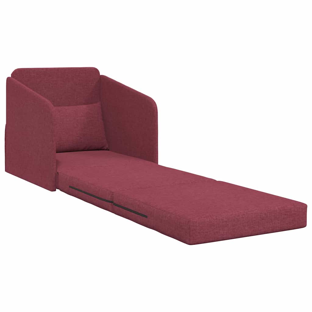 Sofa Bed Wine red 65 x 80 x 83 cm Fabric