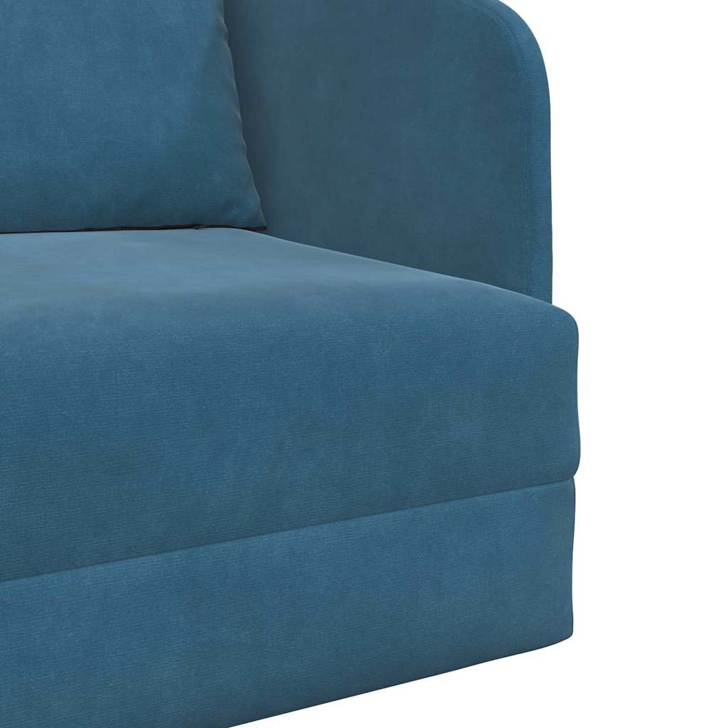 Sofa Bed Blue 65 x 80 x 83 cm Velvet