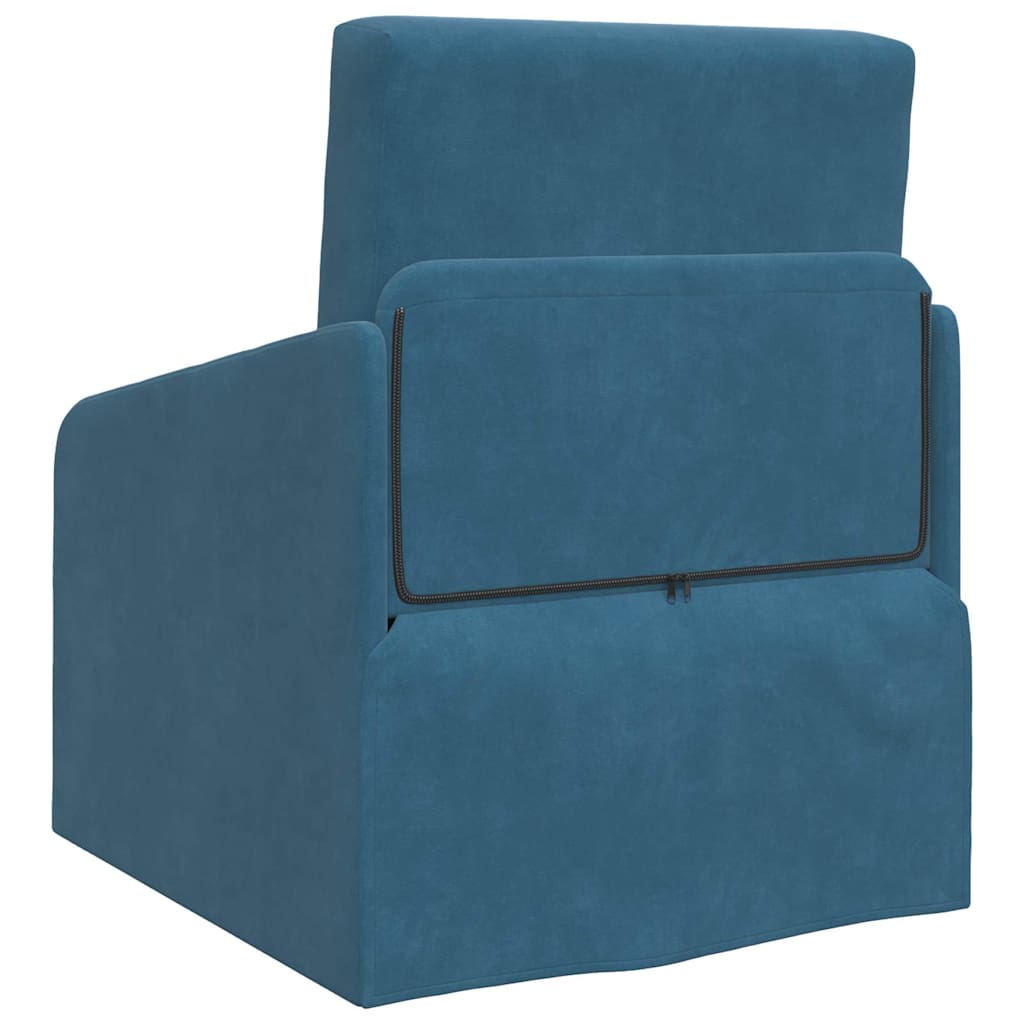 Sofa Bed Blue 65 x 80 x 83 cm Velvet