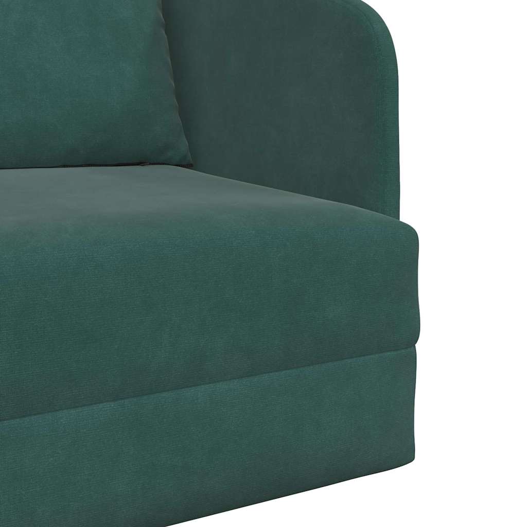 Sofa Bed Dark Green 65 x 80 x 83 cm Velvet