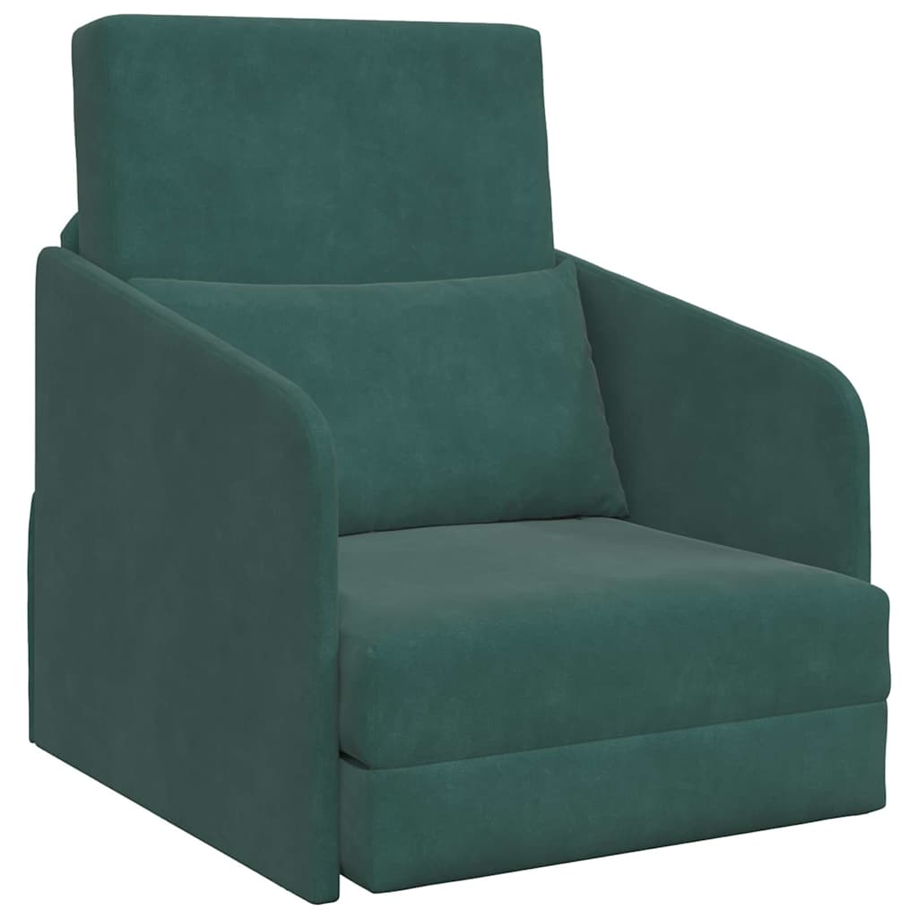 Sofa Bed Dark Green 65 x 80 x 83 cm Velvet