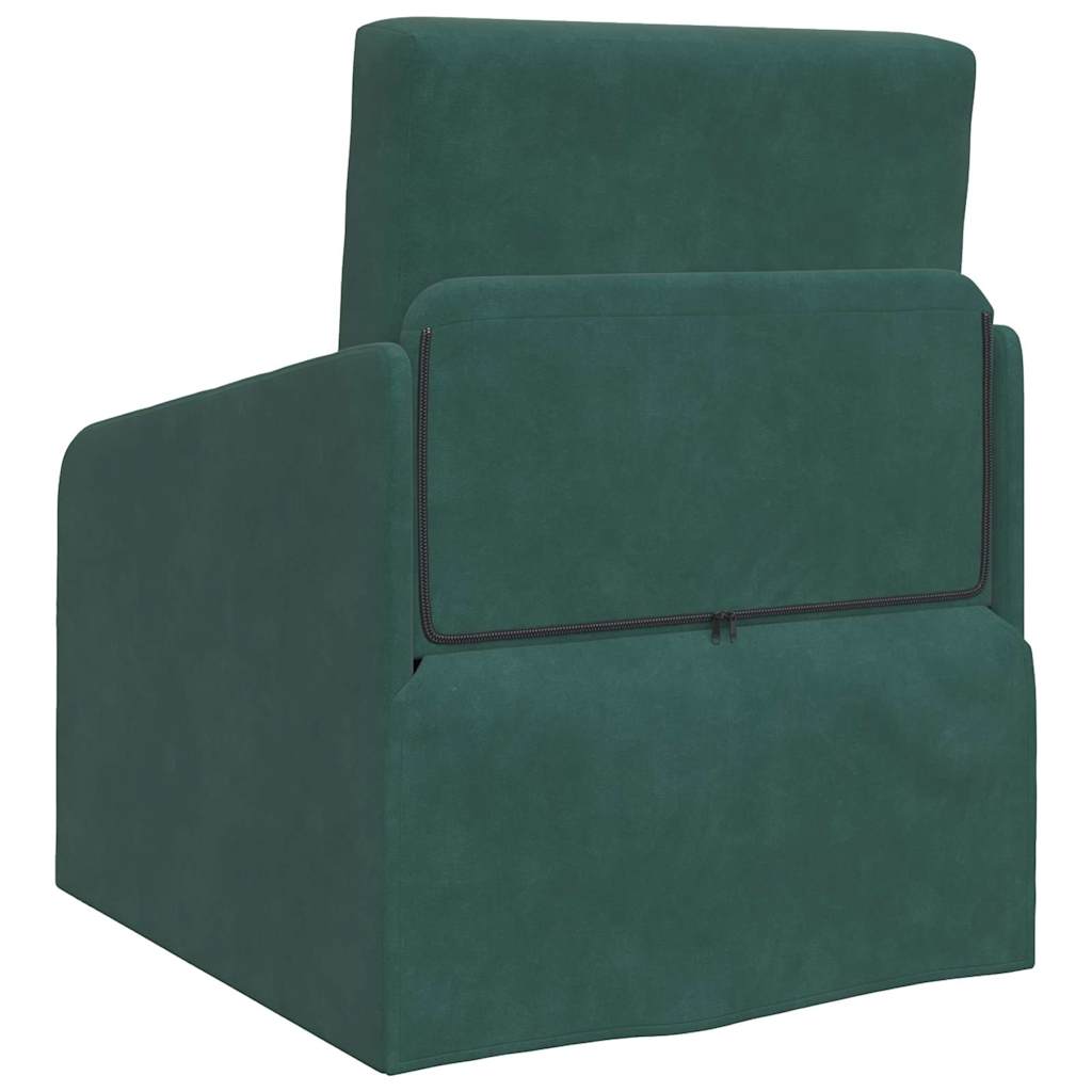 Sofa Bed Dark Green 65 x 80 x 83 cm Velvet